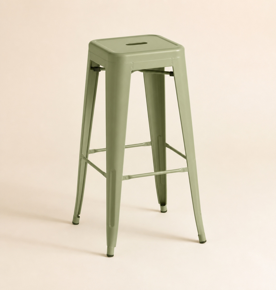 Metal industrial bar stool with powder coat